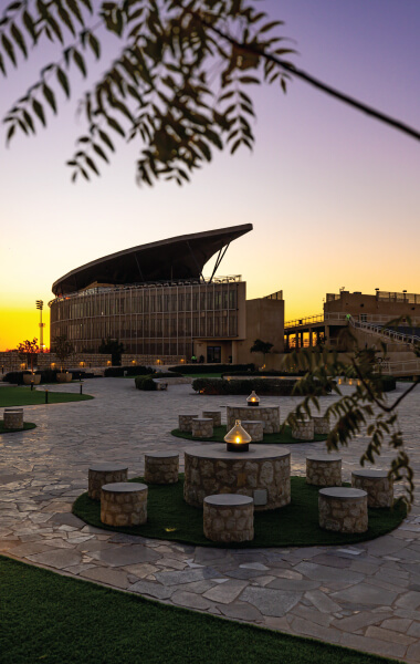 Al Dana Amphitheatre's Desert Garden - hire this beautiful outdoor space for your event in Bahrain.